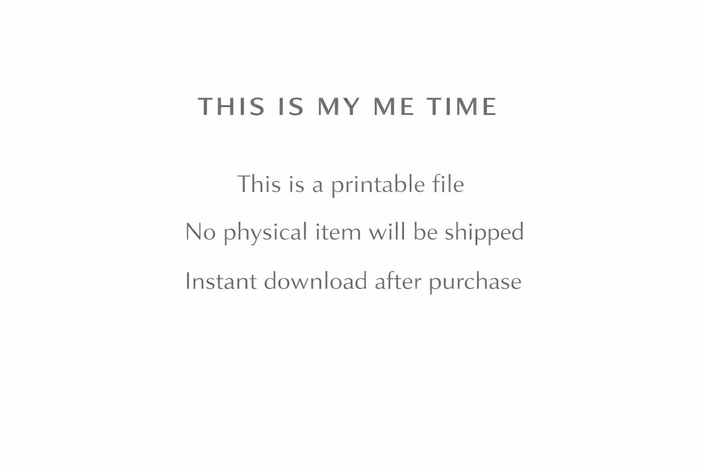 Me Time Reflection Page: Self Care, Mental Reset, Calm Journal (Digital Download)