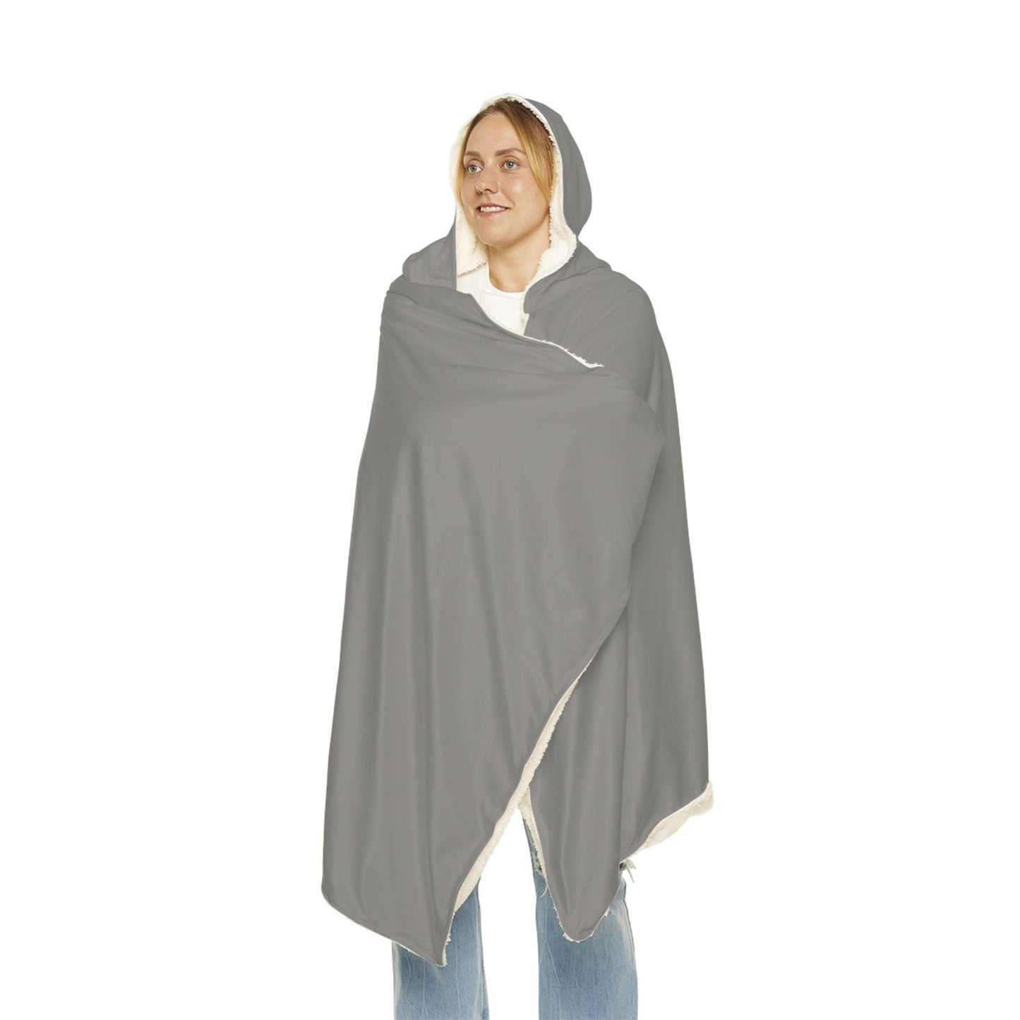 This Is My Me Time – Hooded Blanket, Cozy Sherpa Self Care, Soft Gray Lounge Wear