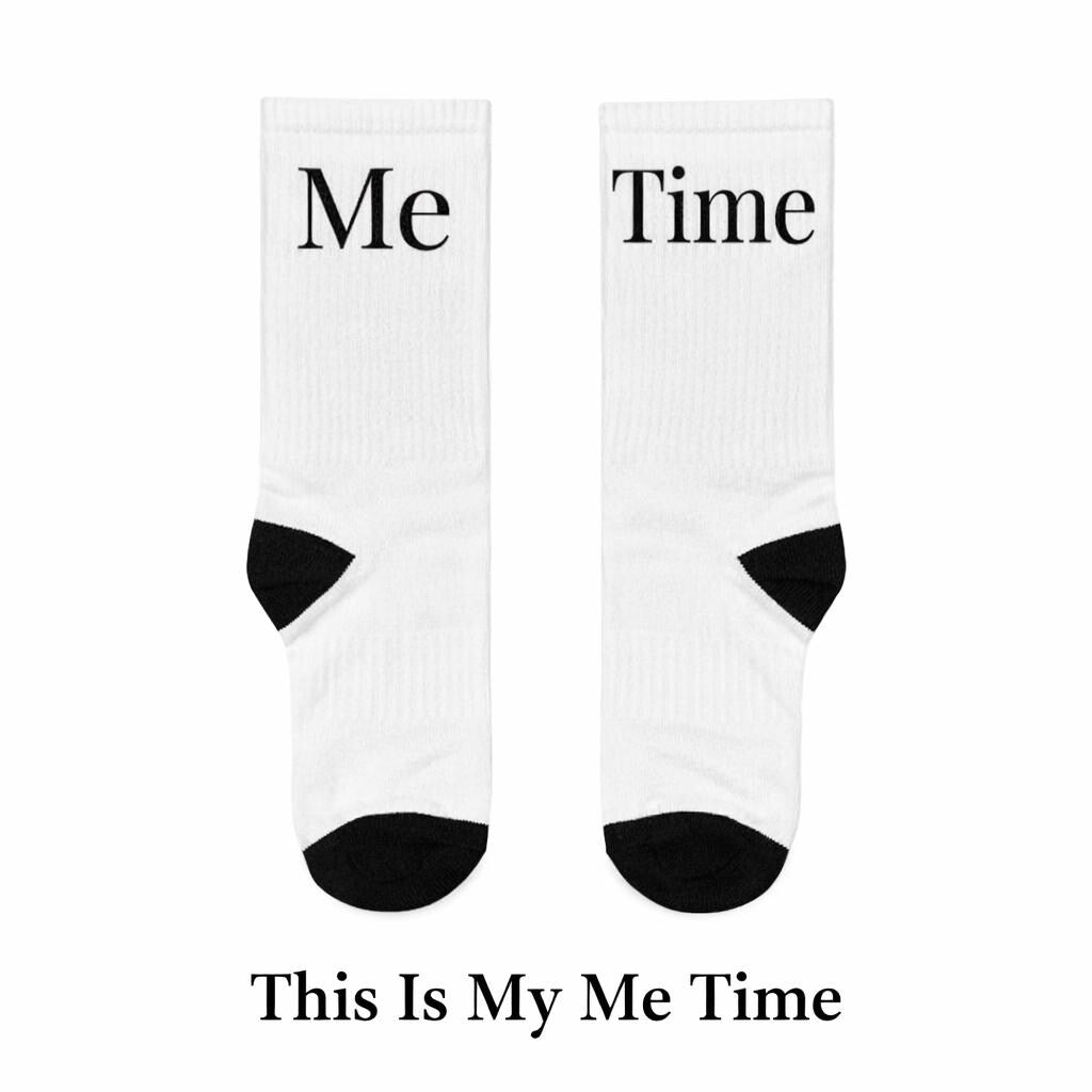 This Is My Me Time – Crew Socks | Cozy Self-Care Lounge Socks