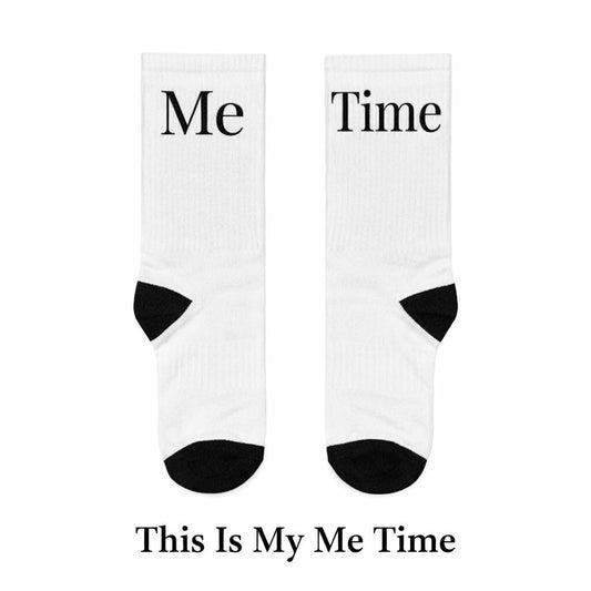 This Is My Me Time – Crew Socks | Cozy Self-Care Lounge Socks