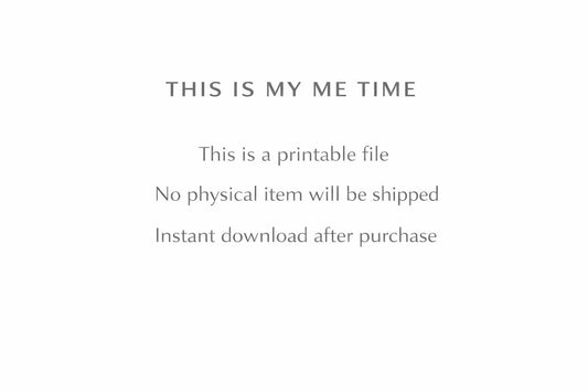 Me Time Reflection Page: Self Care, Mental Reset, Calm Journal (Digital Download)