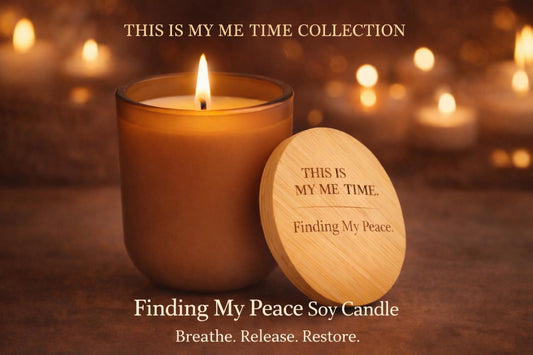 Finding My Peace - Soy Candle | Sea Salt Orchid Fragrance, Self Care Ritual (14oz)