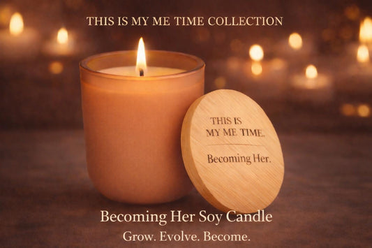 Becoming Her - Soy Candle | Beach Rose Fragrance, Self Care Ritual (14oz)