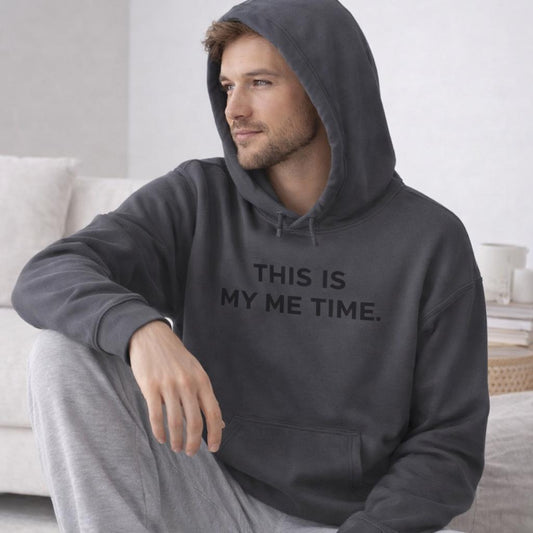 Me Time Hoodie | Charcoal Gray Self-Care, Mindfulness Sweatshirt