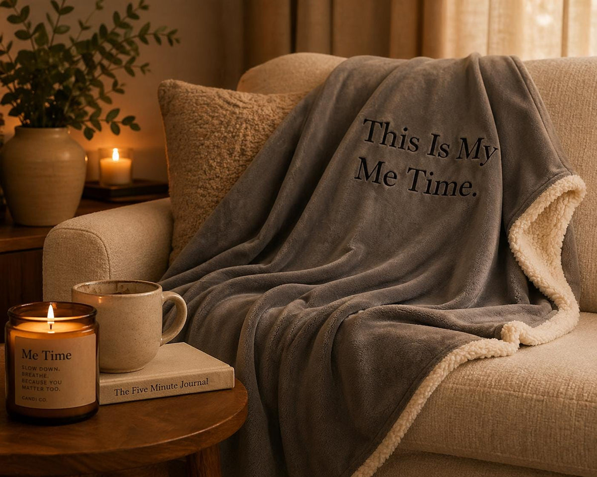 Hooded Blanket | Wearable Sherpa Blanket, Cozy Gift for Women, This Is My Me Time