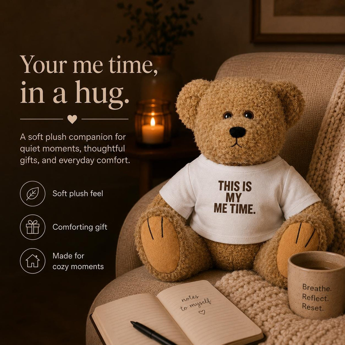 This Is My Me Time Plush Toy with T-Shirt